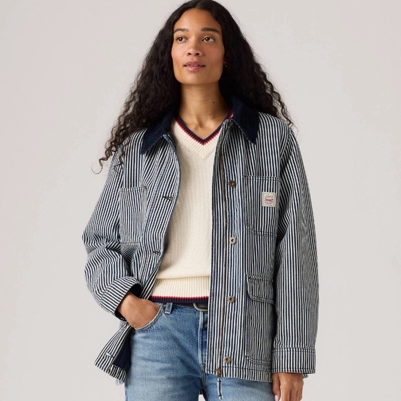 Levi's Jackets & Blazers - Best Seller New Levi's Bree Barn Striped Jacket Women's L